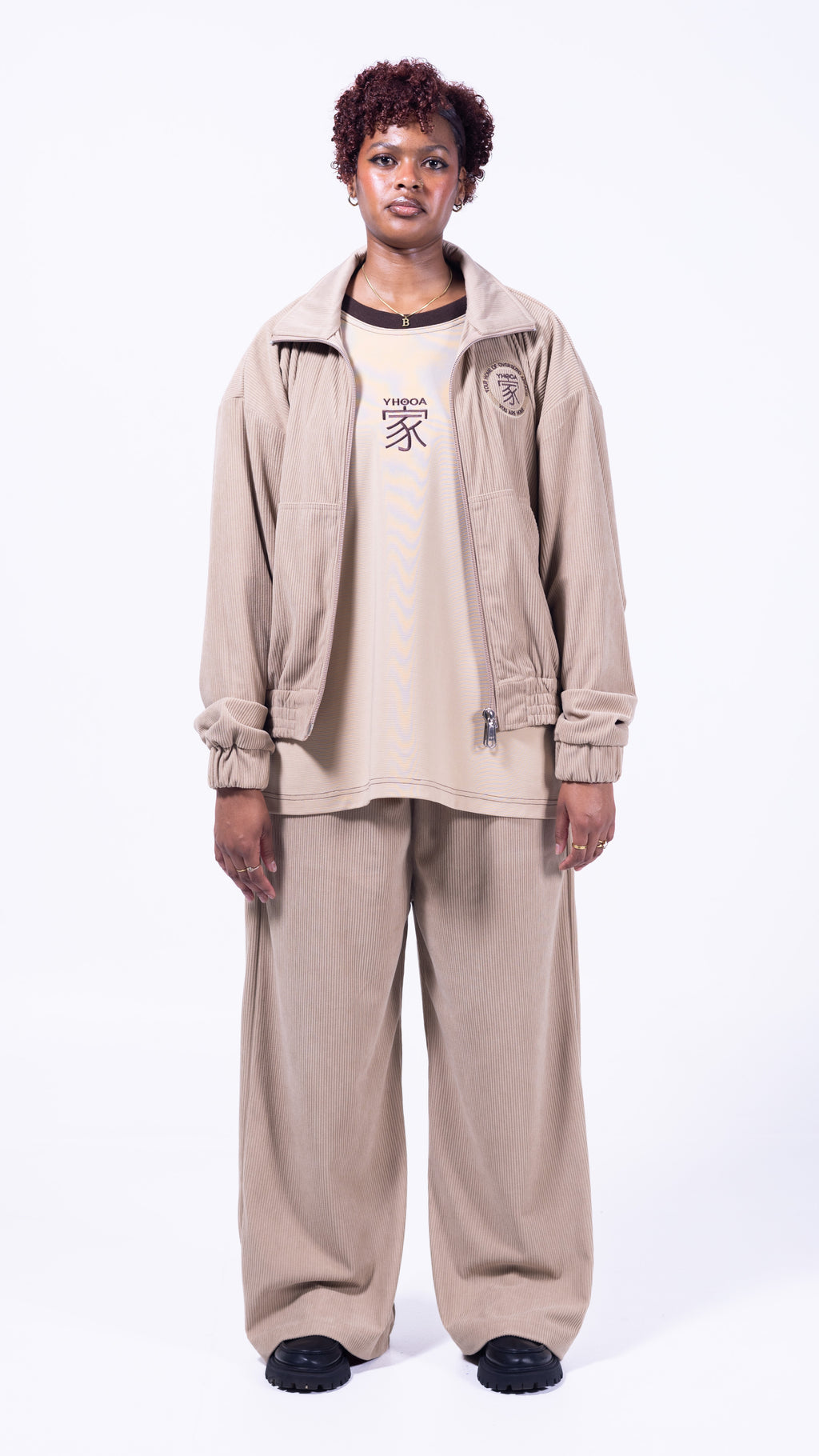 FOUNDATION Wide Leg Pants - Oatmeal