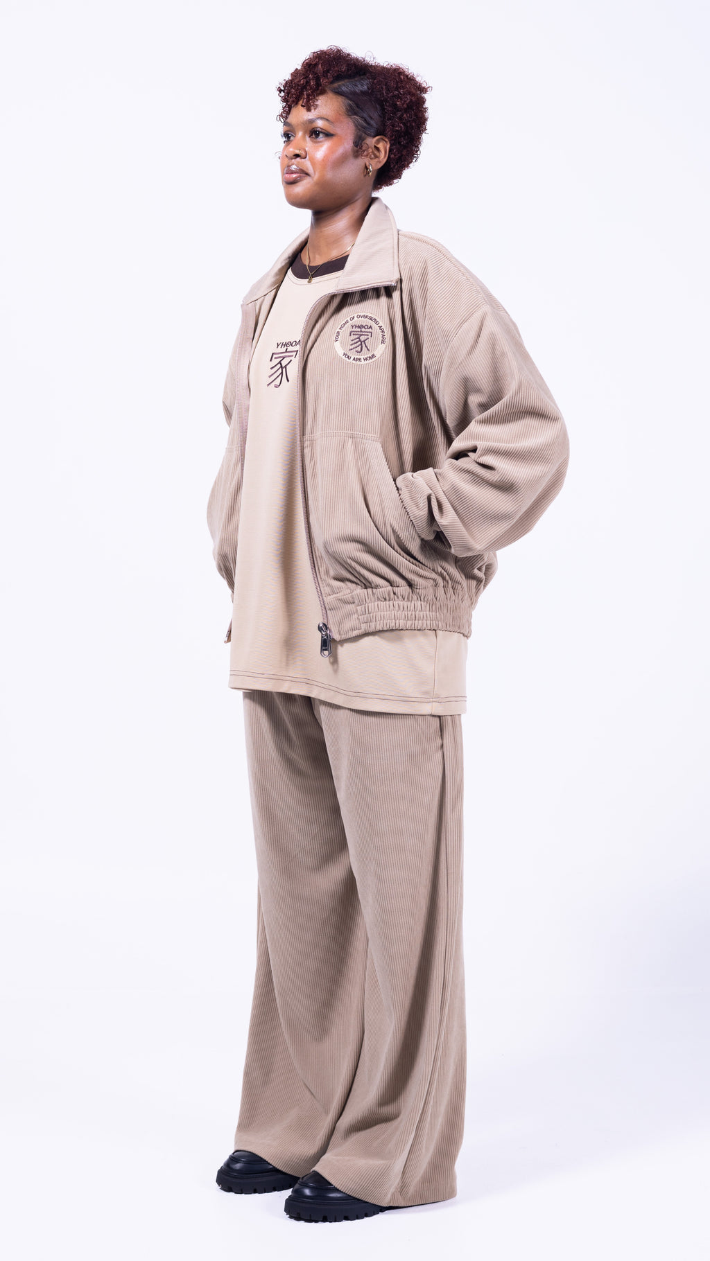FOUNDATION Wide Leg Pants - Oatmeal