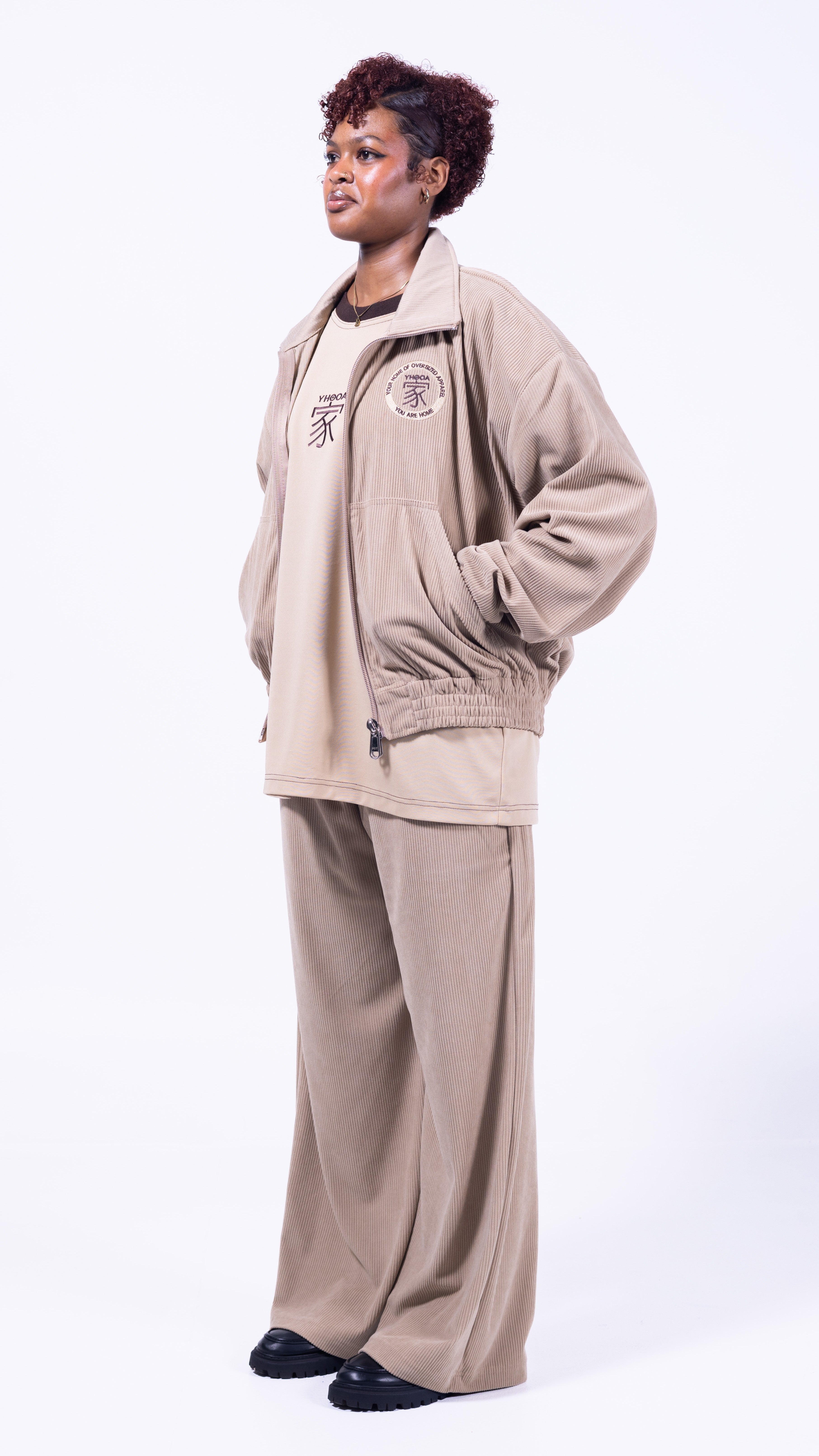 FOUNDATION Wide Leg Pants - Oatmeal