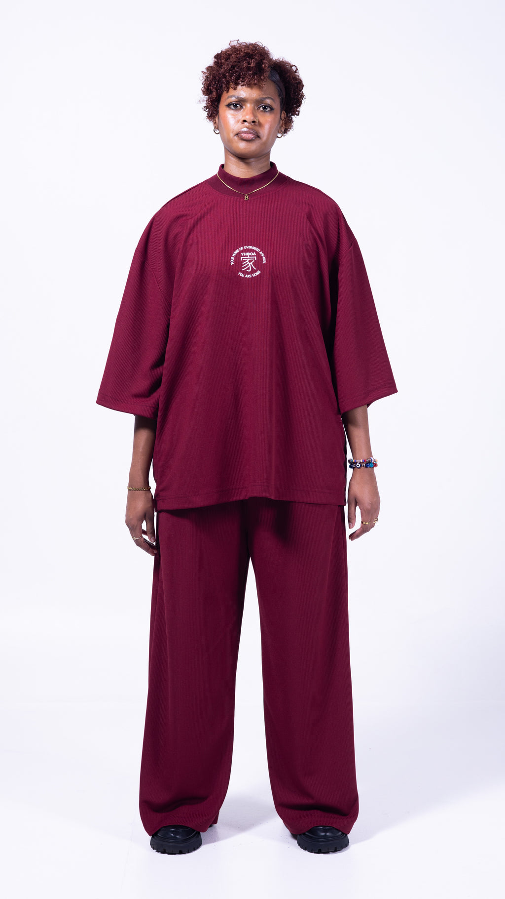 FLOW STATE Wide Leg Pants - Maroon