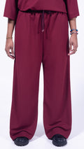 FLOW STATE Wide Leg Pants - Maroon