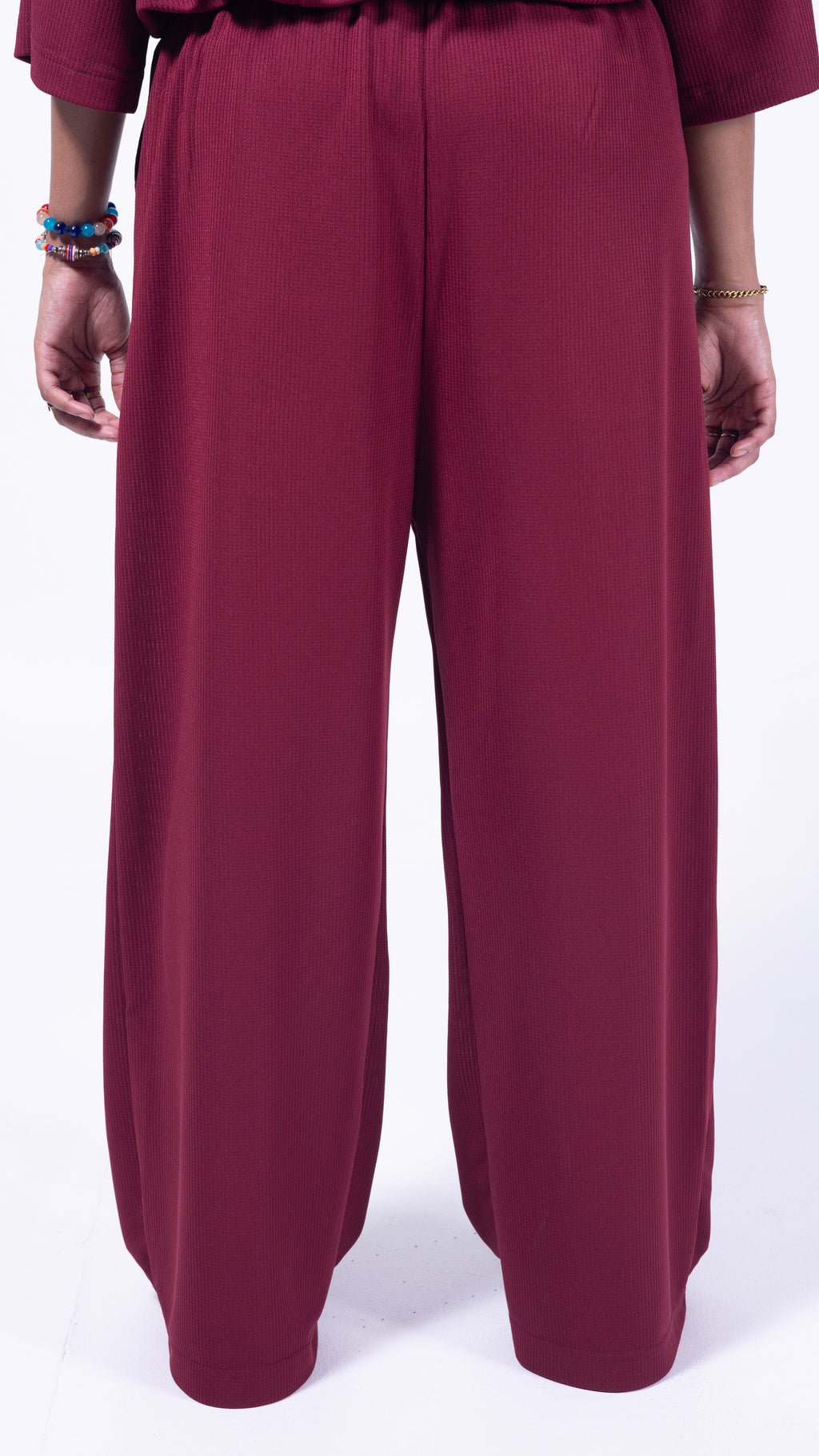 FLOW STATE Wide Leg Pants - Maroon