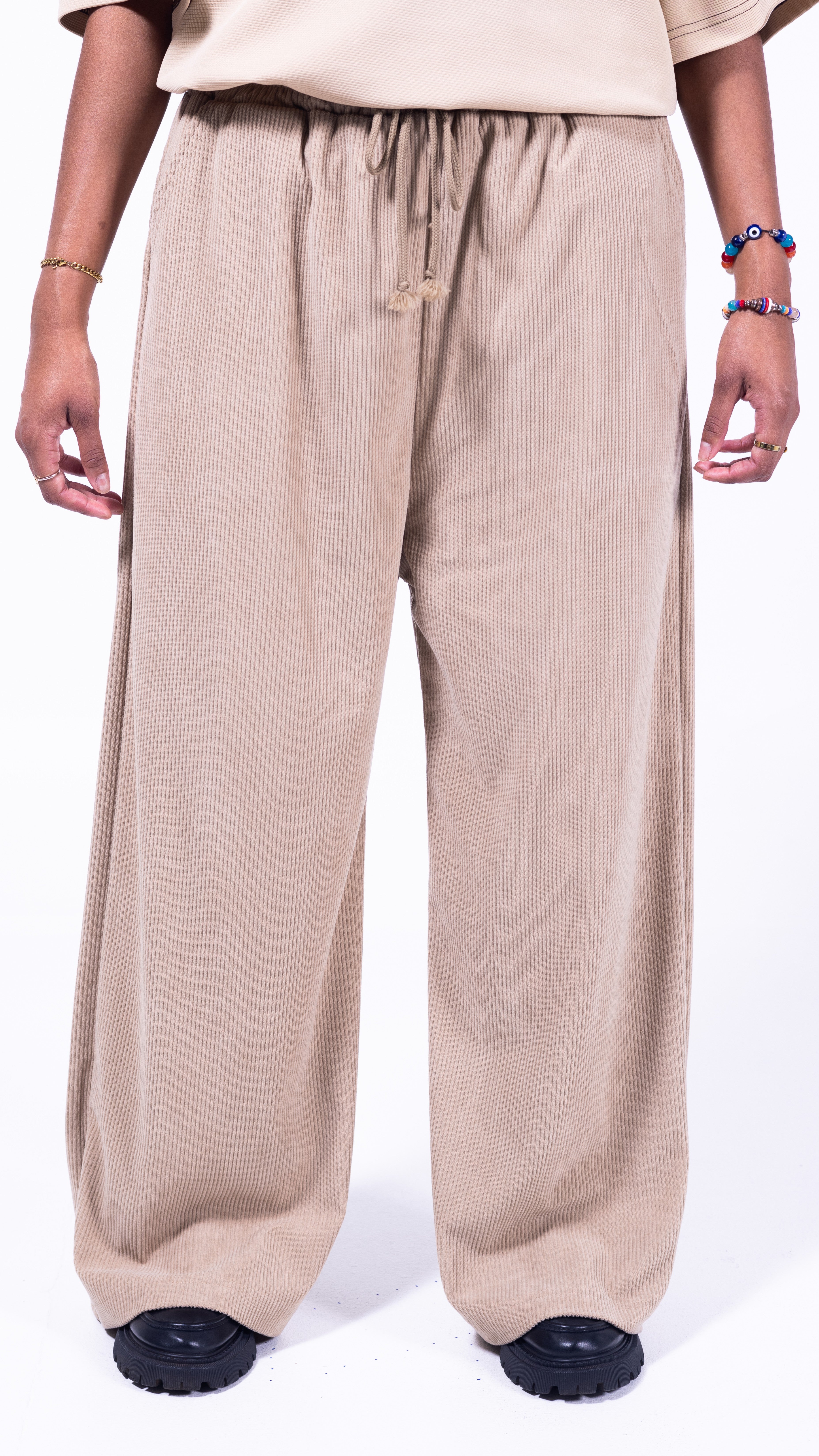 FOUNDATION Wide Leg Pants - Oatmeal