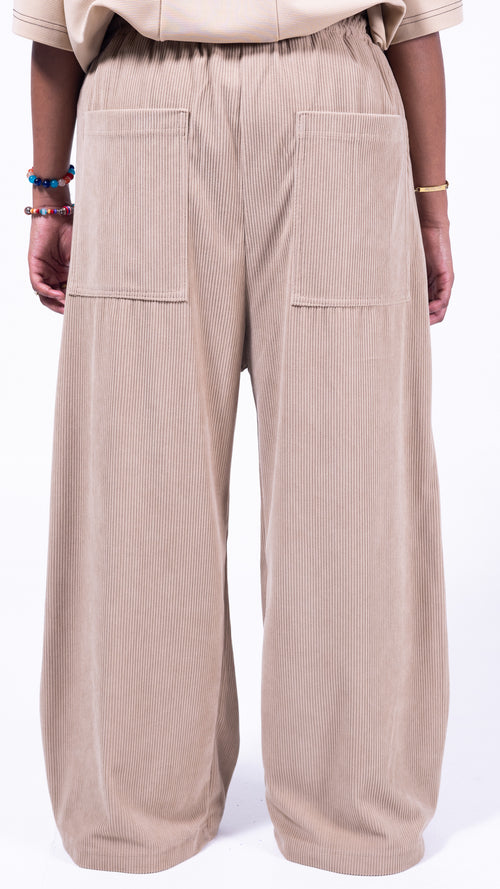 FOUNDATION Wide Leg Pants - Oatmeal