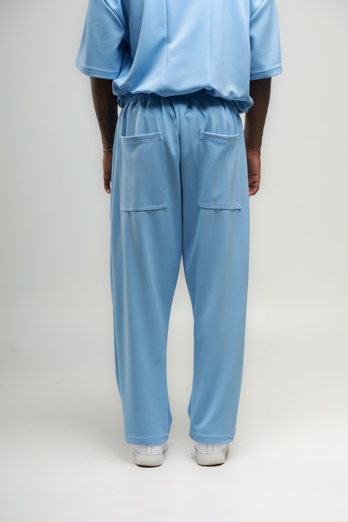 POWDER BLUE STRAIGHT LEG PANTS