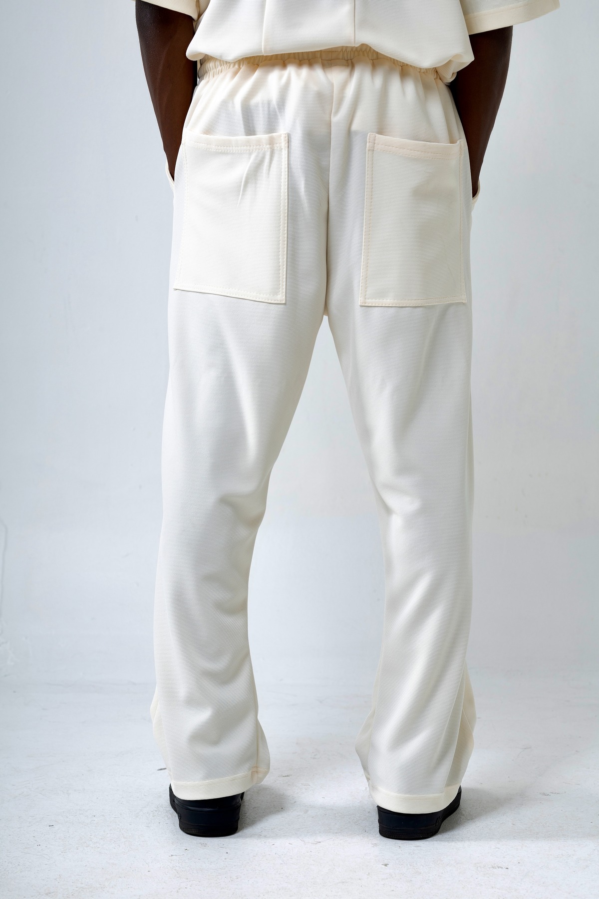 CREAM STRAIGHT LEG PANTS